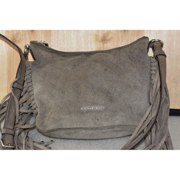 Michael Kors BILLY Women's Brown Bag Fringe Crossbody Messenger Purse - Picture 8 of 16